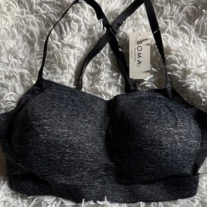 SOMA Charcoal Heather Sports Bra sz Medium